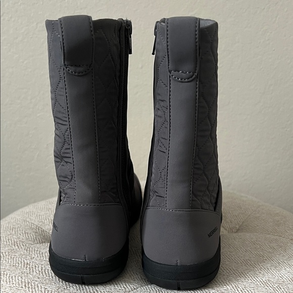 NWOT Merrell Encore Kassie Gray Quilted Winter Mid Calf Boots in Size 8.5 - Picture 3 of 8
